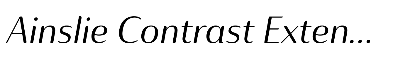 Ainslie Contrast Extended Regular Italic
